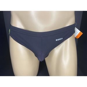 Bods By Bodynits Men's Black Mesh Panel Bikini Brief - Size Medium